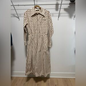 Tory Burch Dandelion Poplin Eleanor Midi/Maxi Dress Size 12